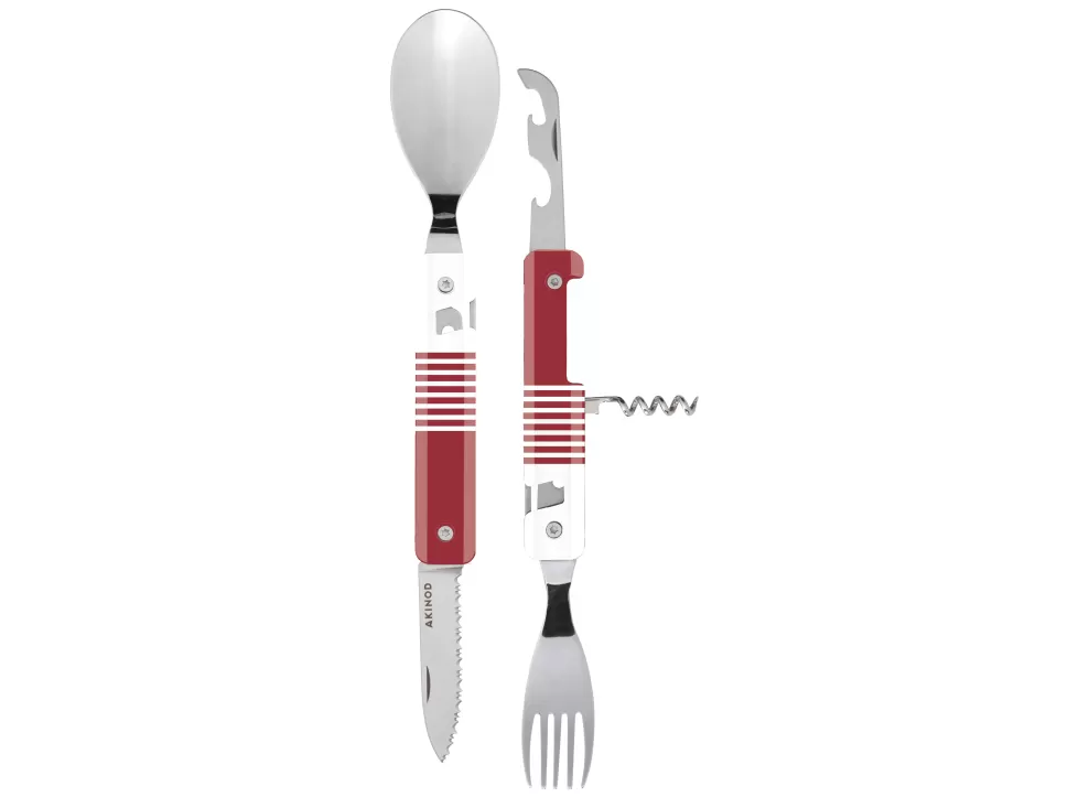 Multifunction Magnetic Cutlery (Mirror Finish) - Red Mariniere^Akinod Fashion