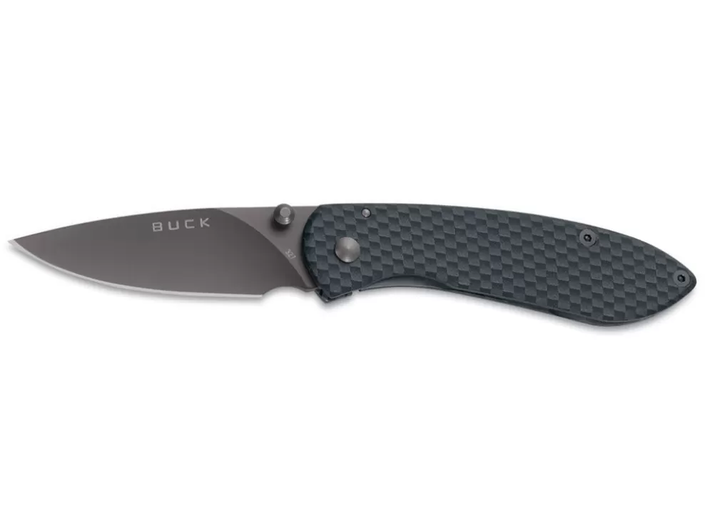 Nobleman Knife - Carbon Fibre^Buck Hot