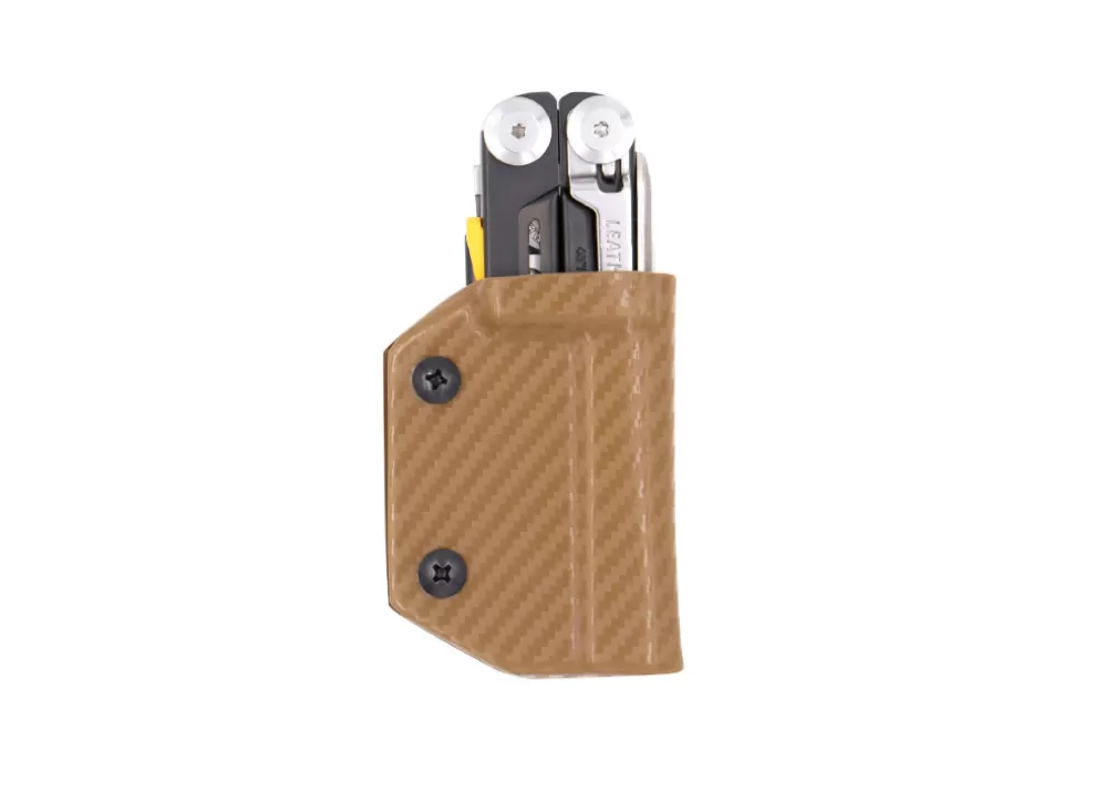 Kydex Sheath: Leatherman Signal - Brown Carbon Fibre^Clip & Carry Flash Sale