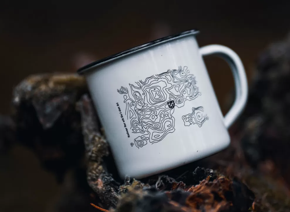 Map Enamel Mug^Helle Hot