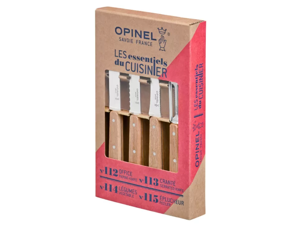 Beechwood 4Pc Kitchen Knife Set^Opinel Discount