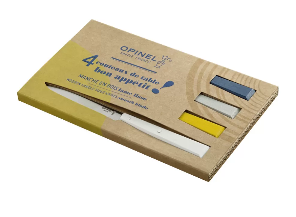 Bon Appetit 4Pc Table Knife Box Set - Celeste^Opinel Store