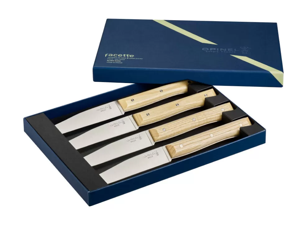 Facette 4Pc Table Knife Box Set - Ash^Opinel Clearance