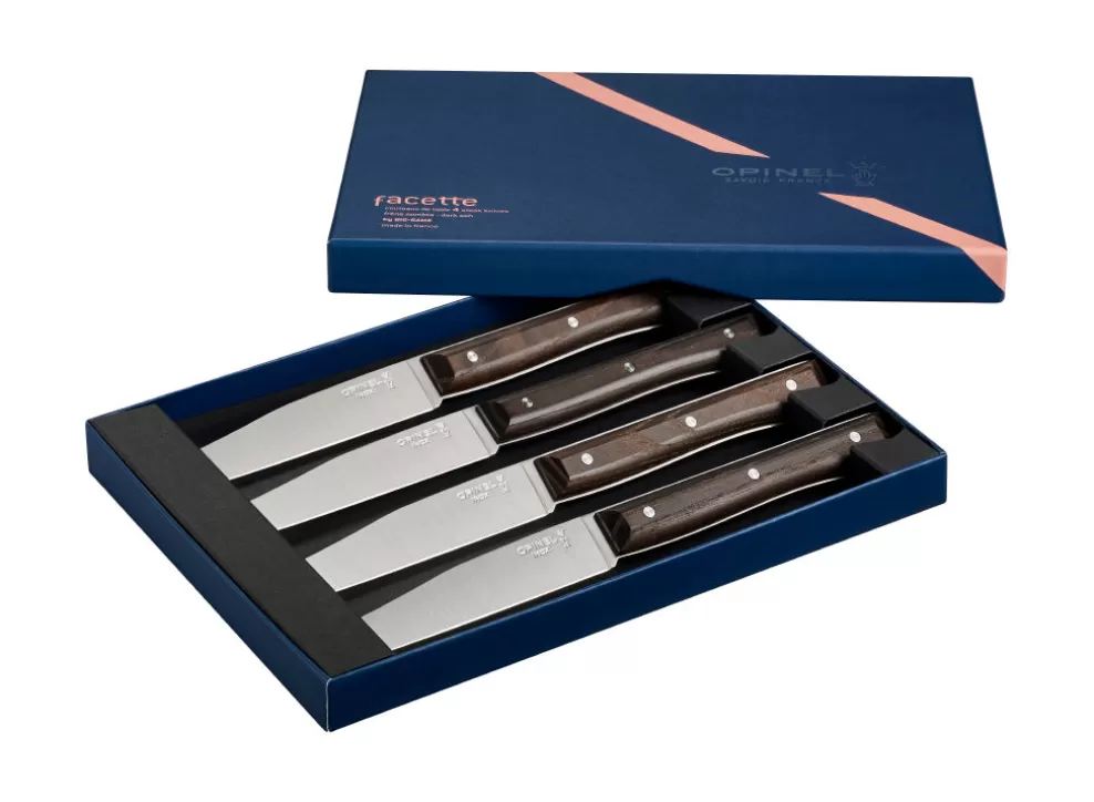 Facette 4Pc Table Knife Box Set - Dark Ash^Opinel Sale