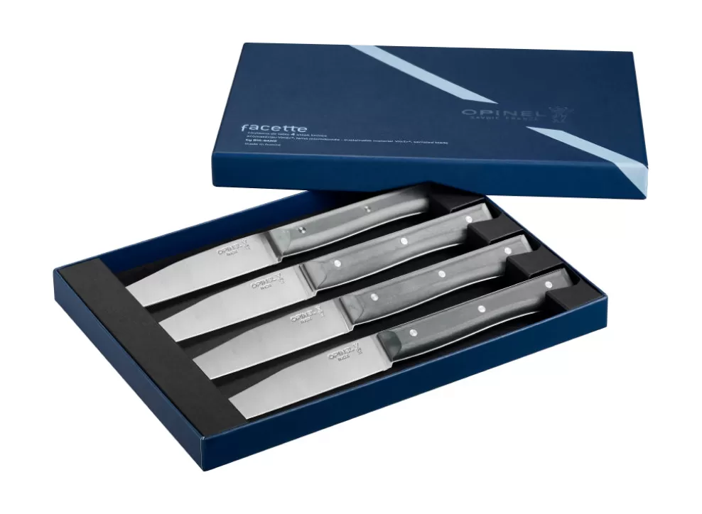 Facette 4Pc Table Knife Box Set - Slate Vitter®^Opinel Shop