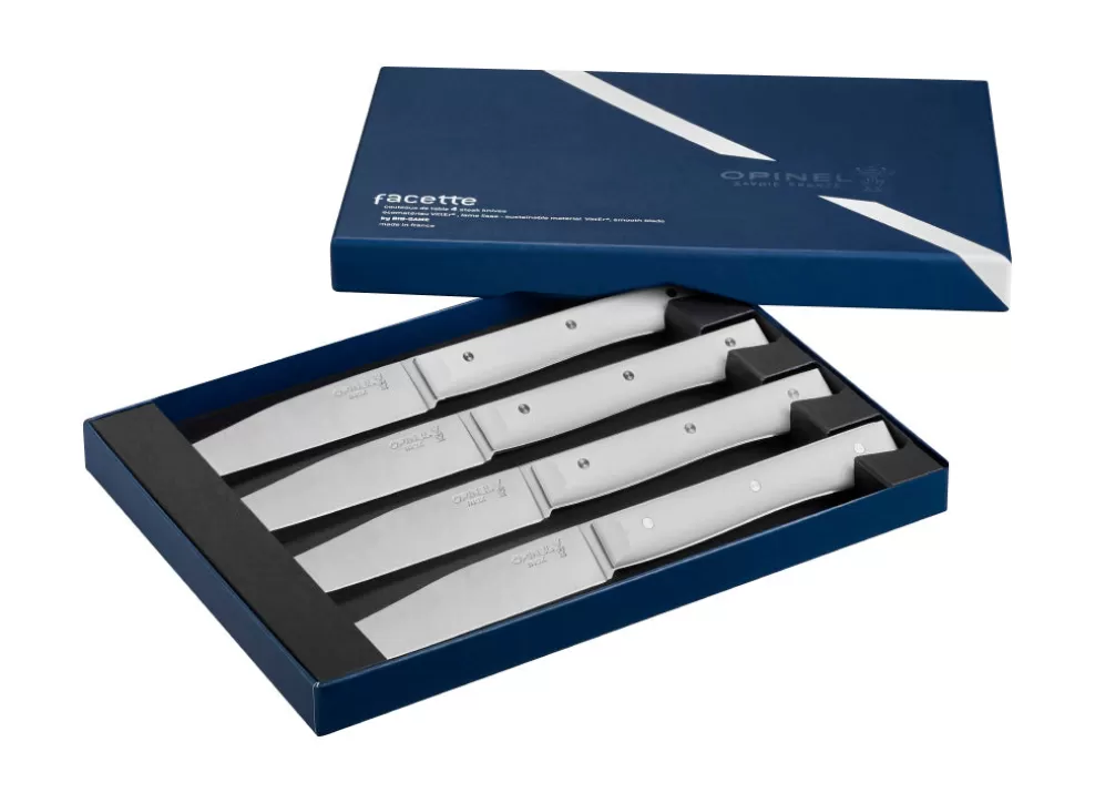 Facette 4Pc Table Knife Box Set - White Vitter®^Opinel Shop