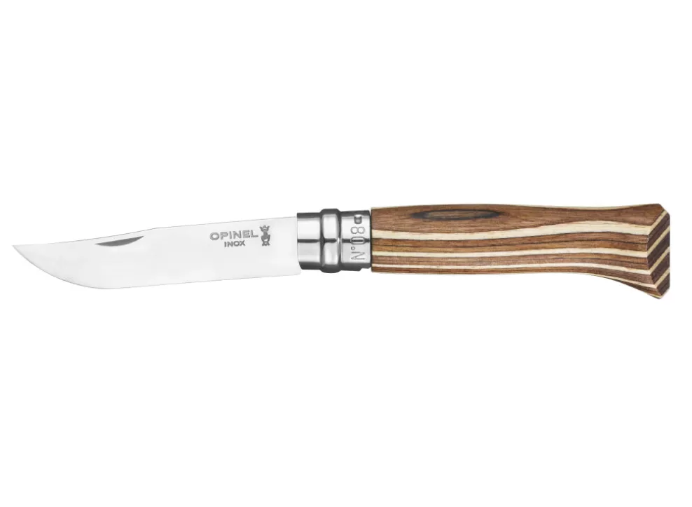 No.8 Laminated Birch Knife - Brown^Opinel Shop