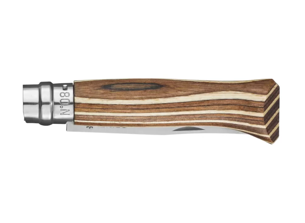 No.8 Laminated Birch Knife - Brown^Opinel Shop