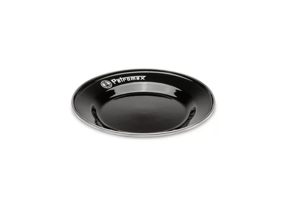 Set Of 2 Enamel Plates - Black - Small^Petromax Sale