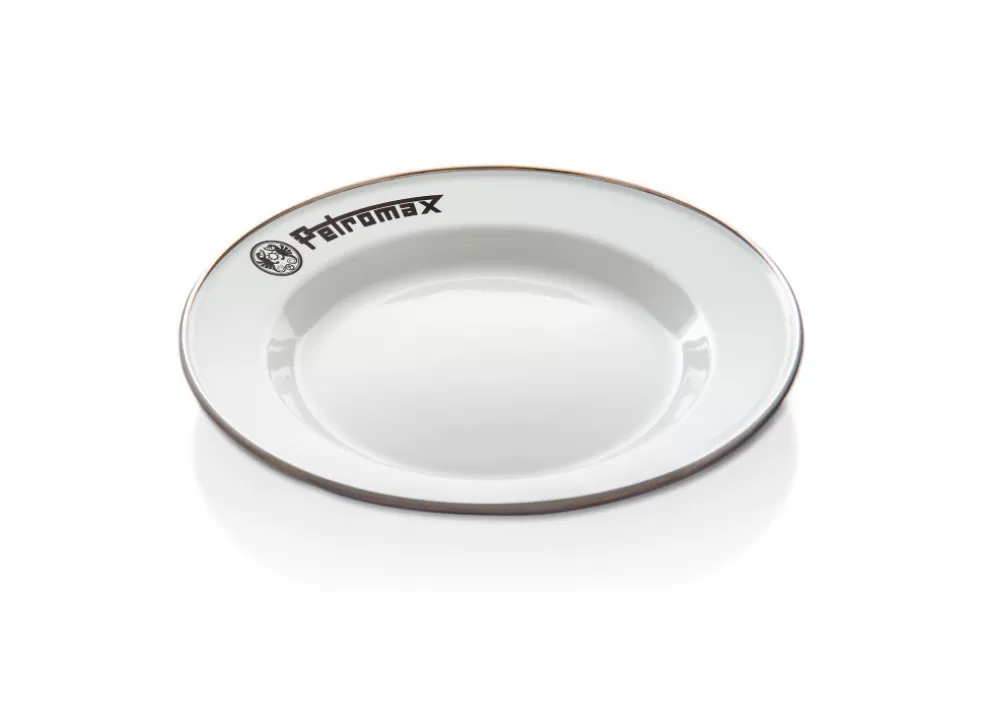 Set Of 2 Enamel Plates - White - Medium^Petromax Store