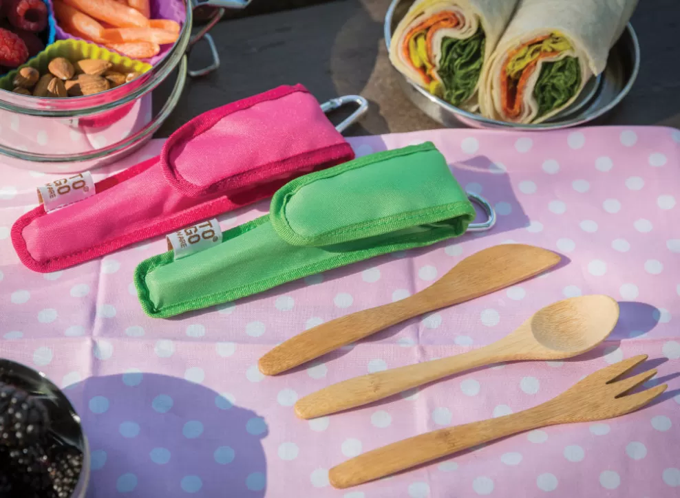 To-Go Ware Bamboo Kids Utensil Set - Kiwi^ChicoBag Online