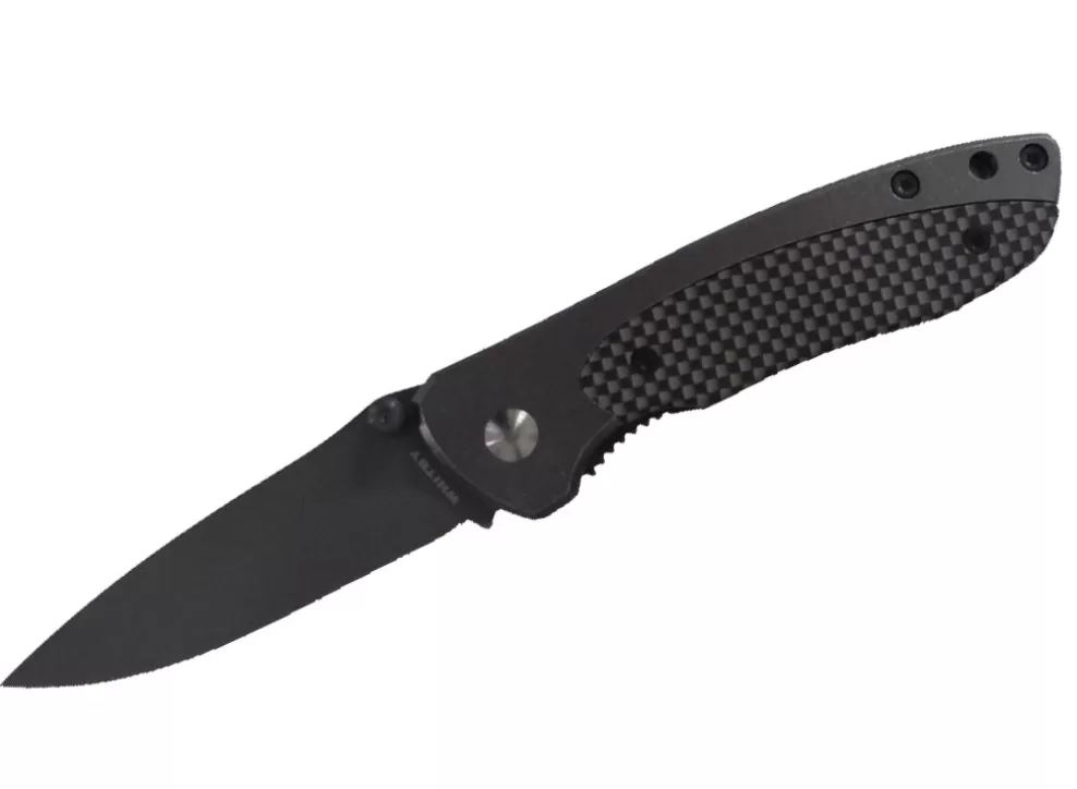 Whitby Aluminium & Carbon Fibre Effect Lock Knife (2.5")^* Sale