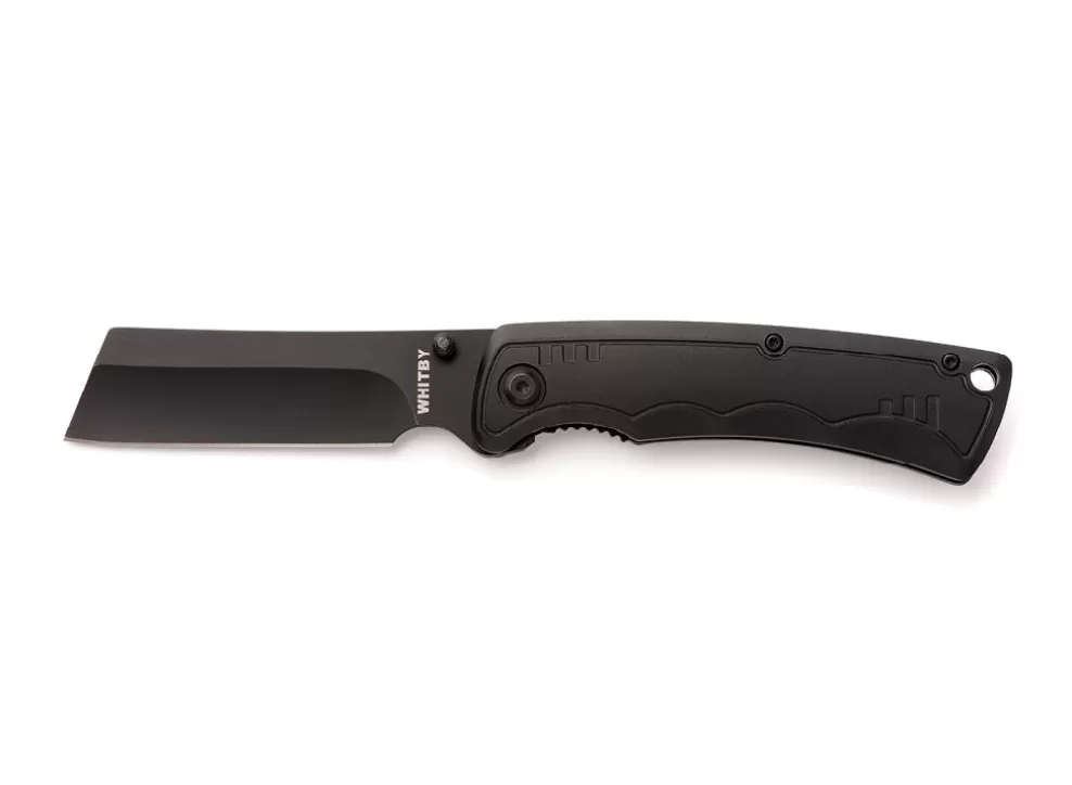 Whitby Cleaver Liner Lock Knife - Black (2.75")^* Sale