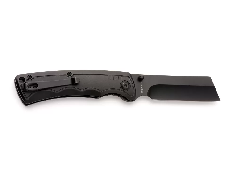 Whitby Cleaver Liner Lock Knife - Black (2.75")^* Sale