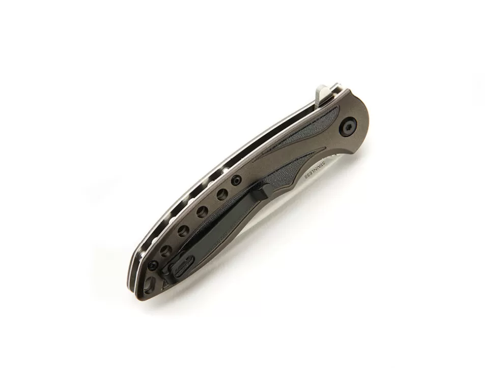 Whitby Liner Lock Knife - Grey Aluminium (3.25")^* Fashion