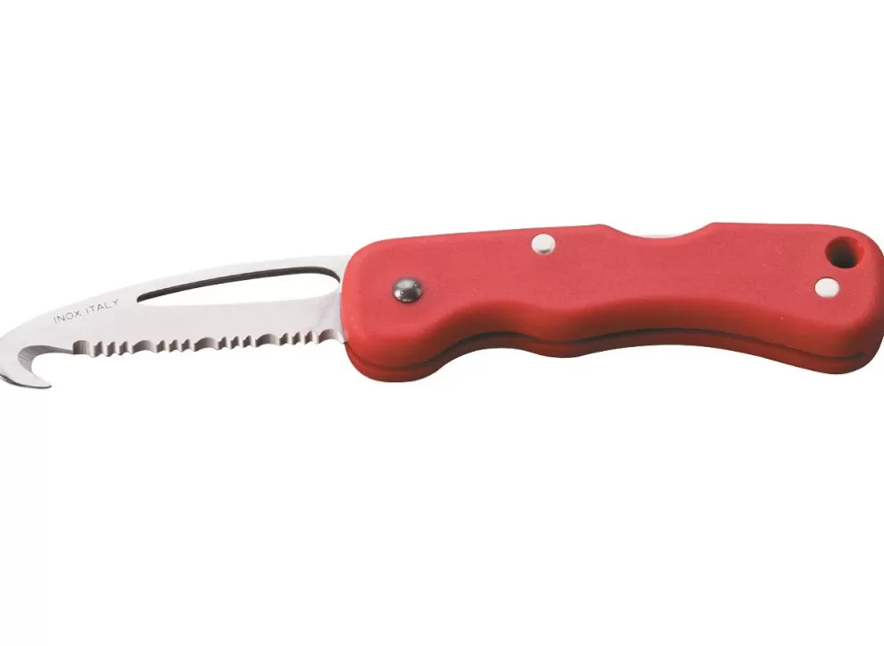 Whitby Safety/Rescue Lock Knife W/ Cutting Hook (2.5") - Red^* Hot