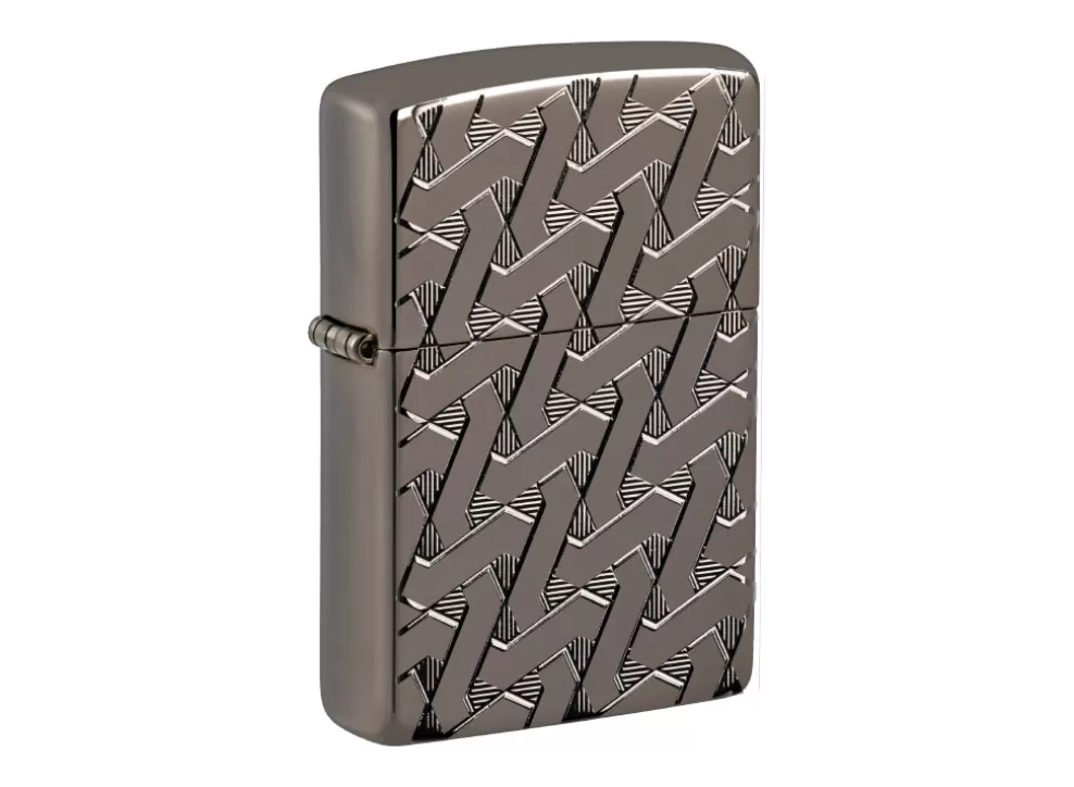 Geometric Weave Lighter - High Polish Black Ice®^Zippo Flash Sale