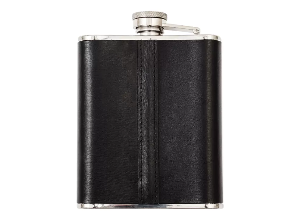 Leather Wrapped Hip Flask^Zippo Best