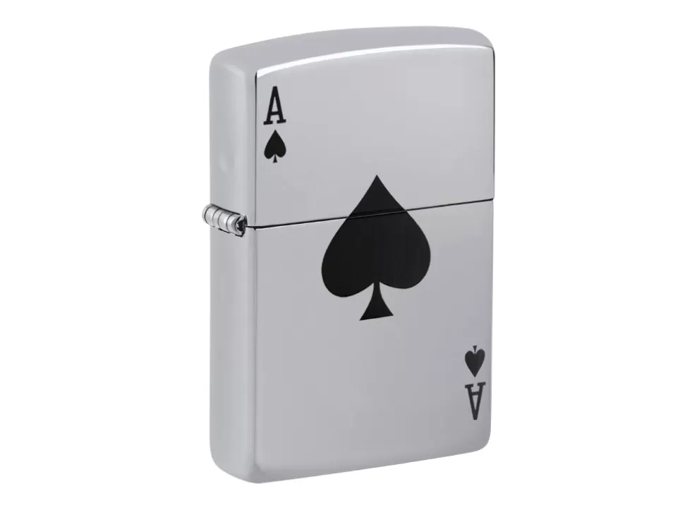 Lucky Ace Lighter - High Polish Chrome^Zippo Cheap