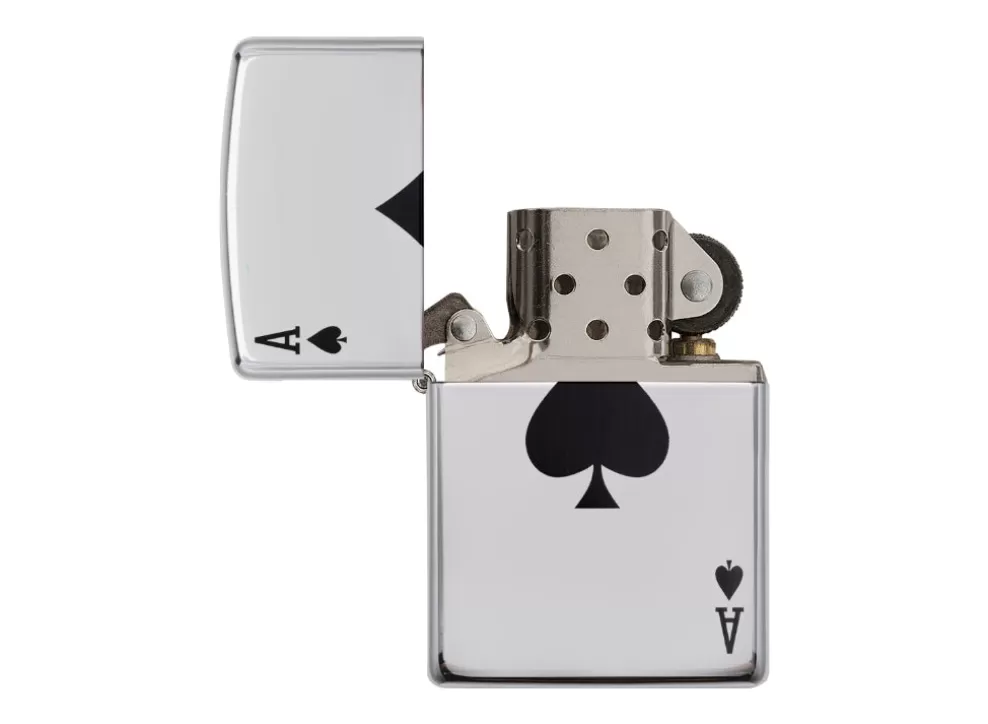 Lucky Ace Lighter - High Polish Chrome^Zippo Cheap