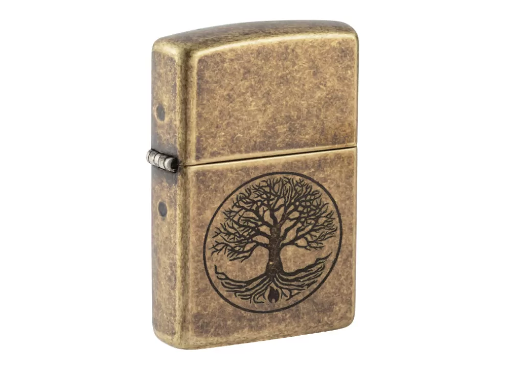 Tree Of Life Lighter - Antique Brass^Zippo Clearance