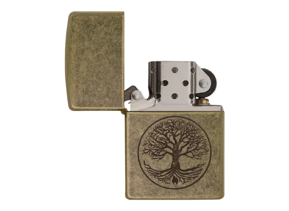 Tree Of Life Lighter - Antique Brass^Zippo Clearance